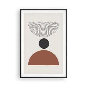 Poster in een zwarte lijst - Het middelpunt van de aandacht - 61x91 cm