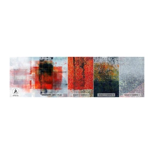 Fotobehang Monster Premium Canvas - Een gloeiende compositie  - Deel, Abstractie, Industrieel - 100x30 cm