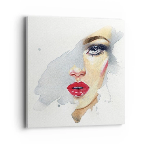 Schilderen op canvas - Weerspiegeld in een druppel water - 40x40 cm