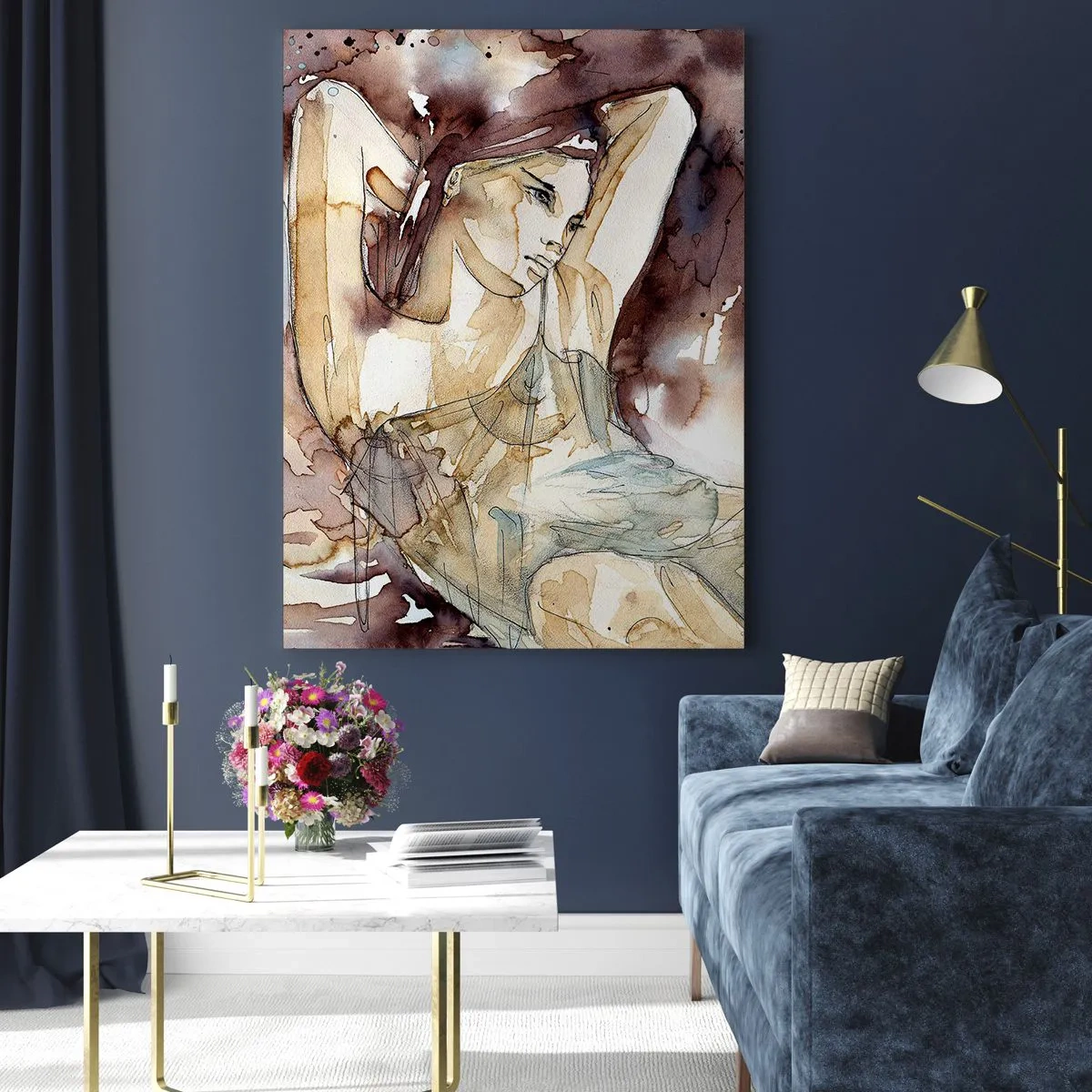 Schilderen op glas - In een lila stemming - 50x70 cm