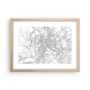 Een poster in een licht eiken lijst - Romeinse cirkel - 40x30 cm