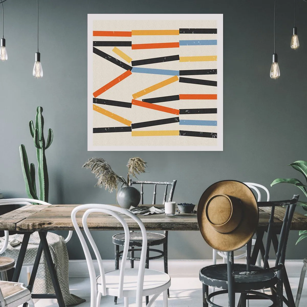 Poster - Compositie op goed niveau - 30x30 cm