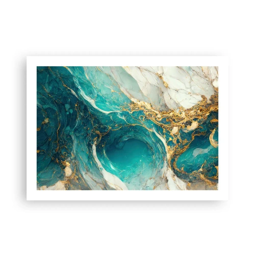Poster - Compositie met goudaders - 70x50 cm
