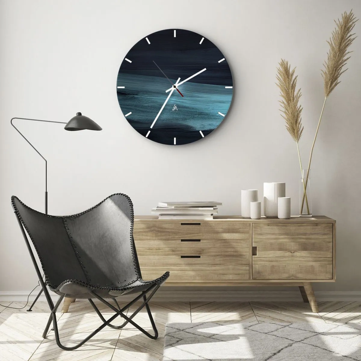 Wandklok - Klok - Ga met de stroom mee - 30x30 cm