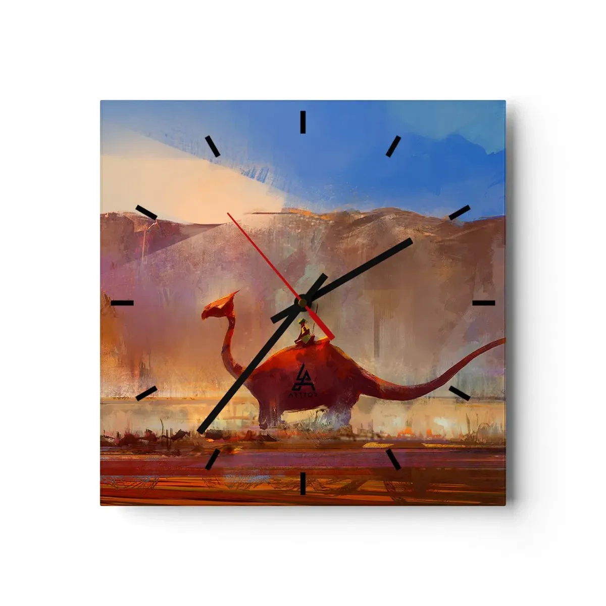 Wandklok - Klok - Als ze niet waren uitgestorven - 40x40 cm