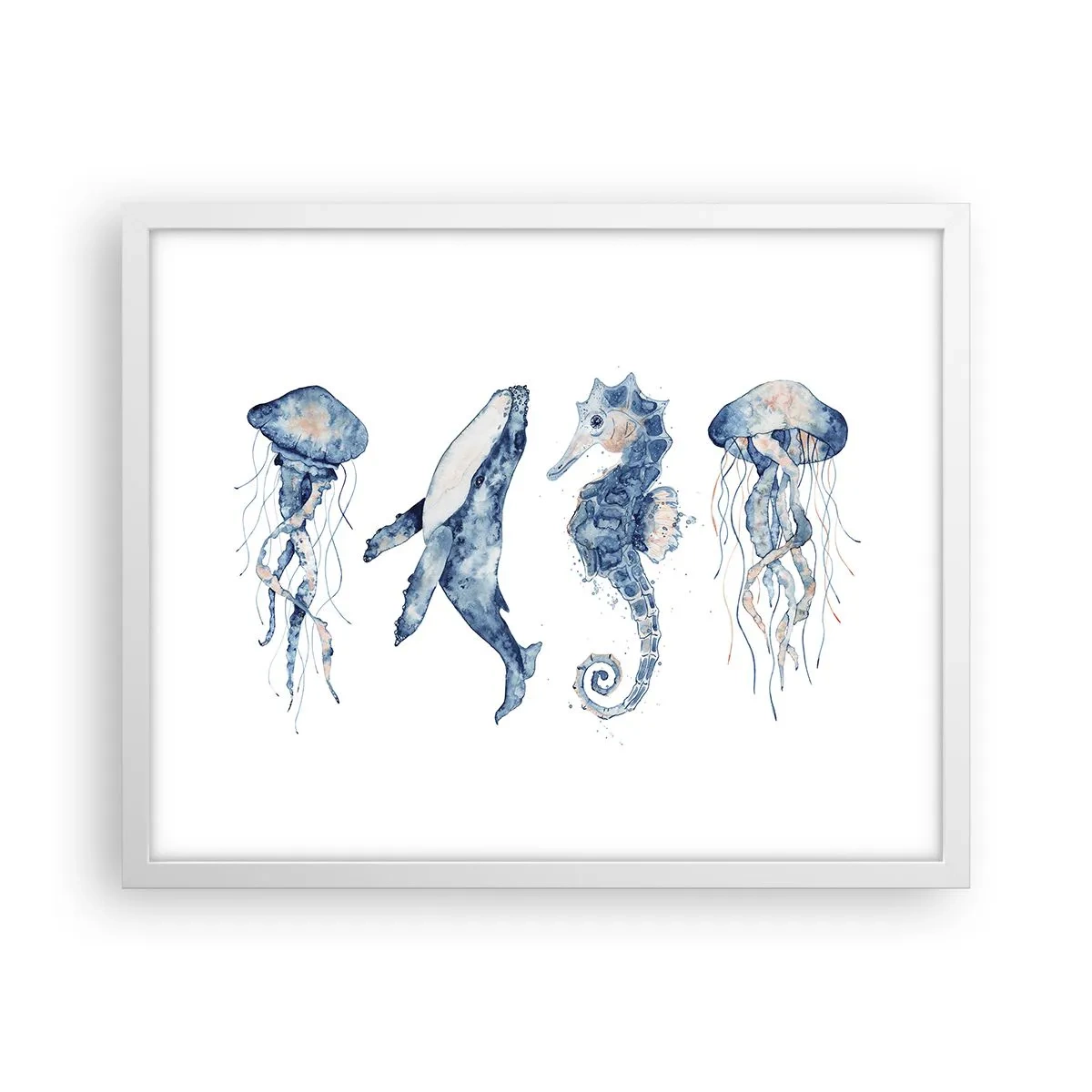 Poster in een witte lijst - Zee wonderen - 50x40 cm