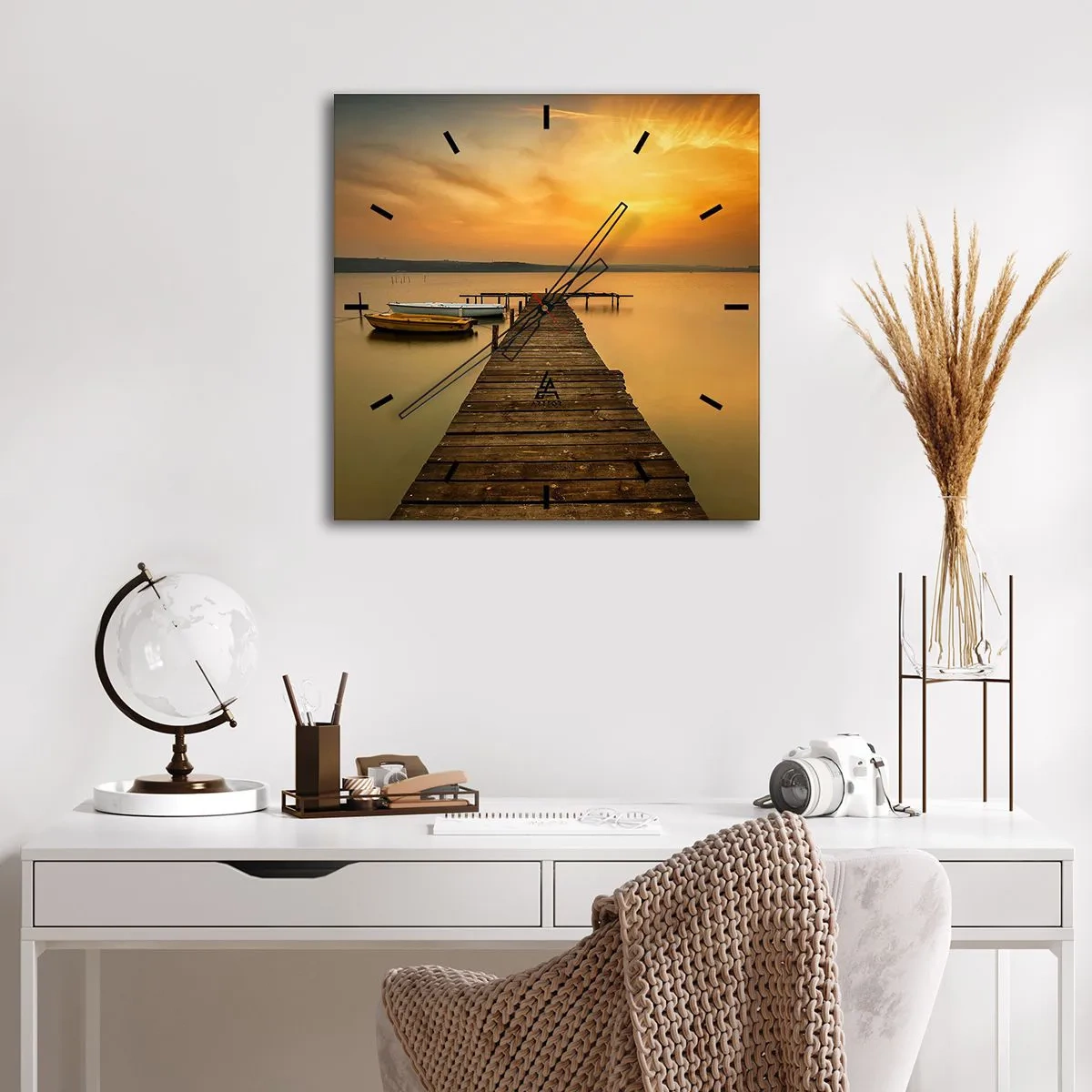 Wandklok - Klok - Ik zal de gouden hemel voor je openen - 40x40 cm