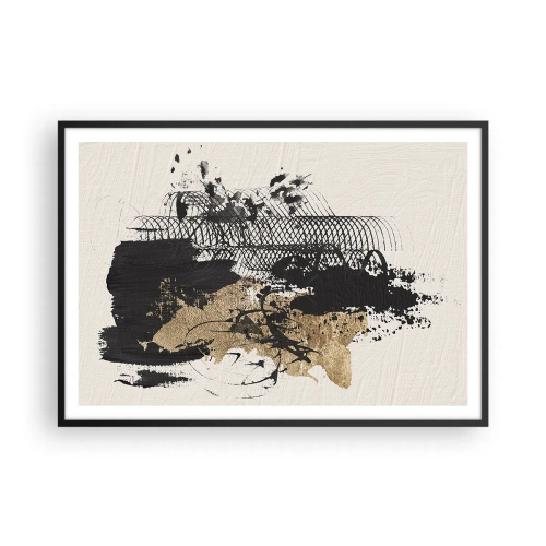 Poster in een zwarte lijst - Compositie met passie - 100x70 cm