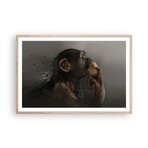 Een poster in een licht eiken lijst - Zeker een denker - 91x61 cm