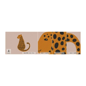 Fotobehang Monster Zelfklevend Deluxe Sticker - Luipaardprint is een modieus print - Voor kinderen, Panter, Dieren - 100x30 cm