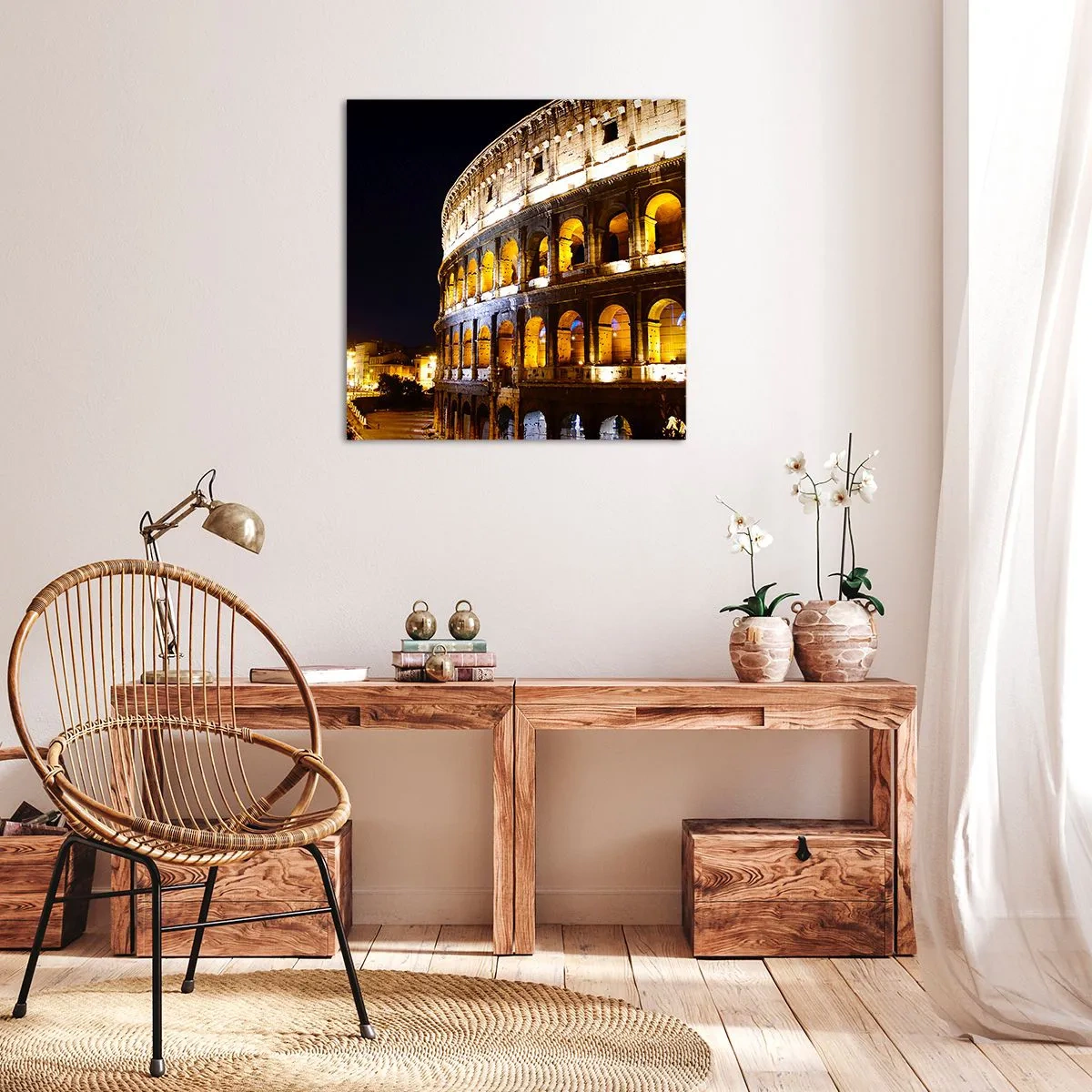 Schilderen op canvas - Het is tijd om de Olympische Spelen te starten - 70x70 cm