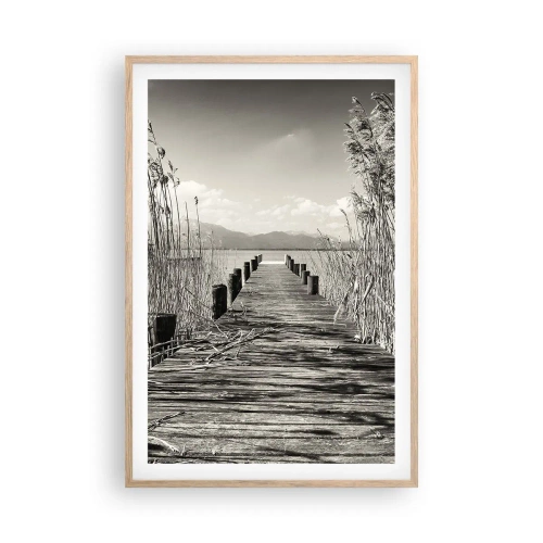 Een poster in een licht eiken lijst - In de stilte van het gras - 61x91 cm