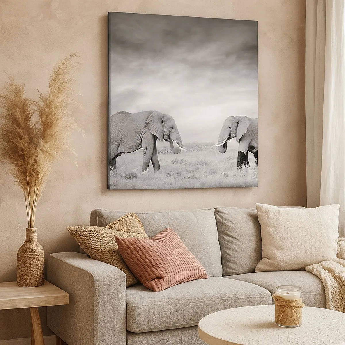 Schilderen op canvas - Grijs is mooi - 30x30 cm