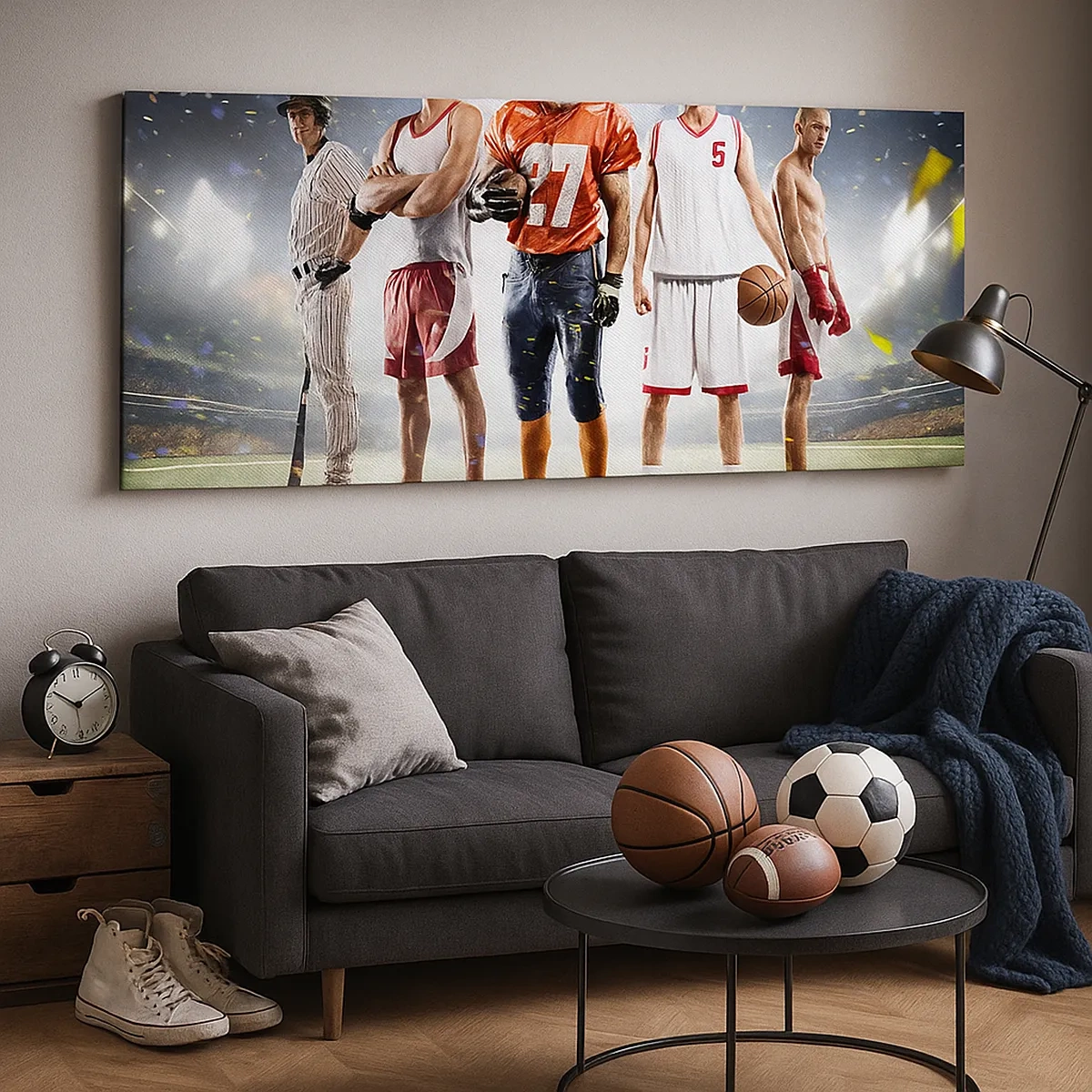 Schilderen op canvas - Veldgladiatoren - 30x30 cm