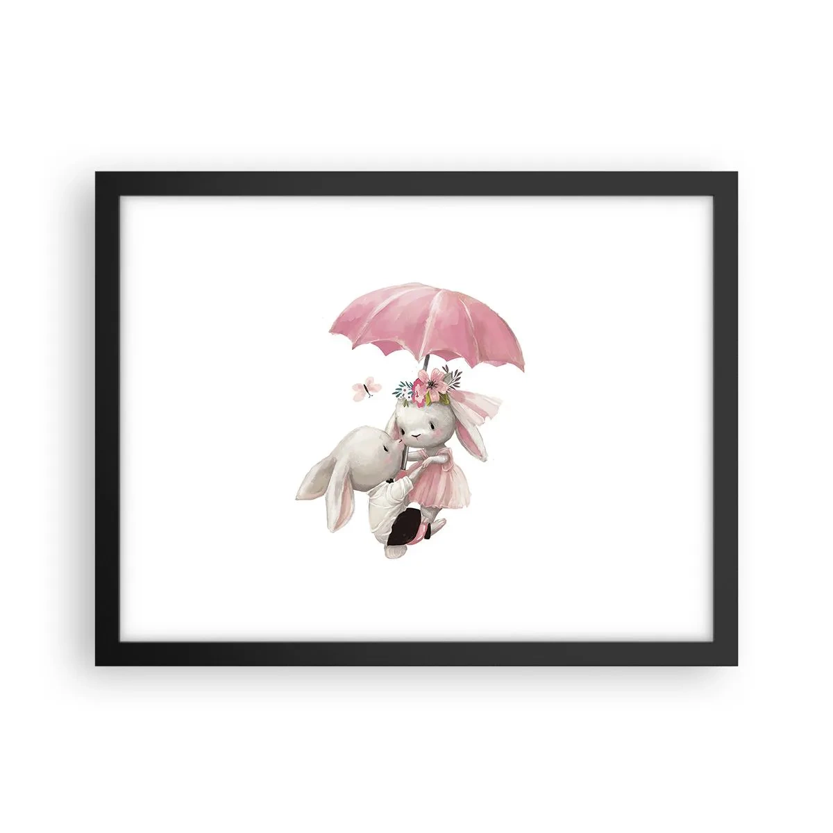 Poster in een zwarte lijst - Dit is liefde - 40x30 cm