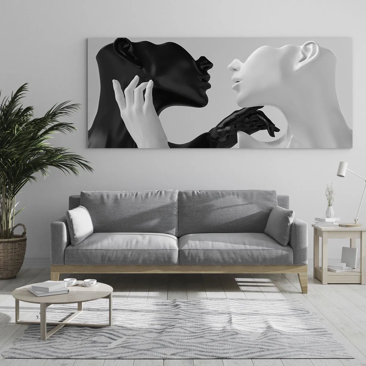 Schilderen op glas - Antrekking - Begeerte - 120x50 cm