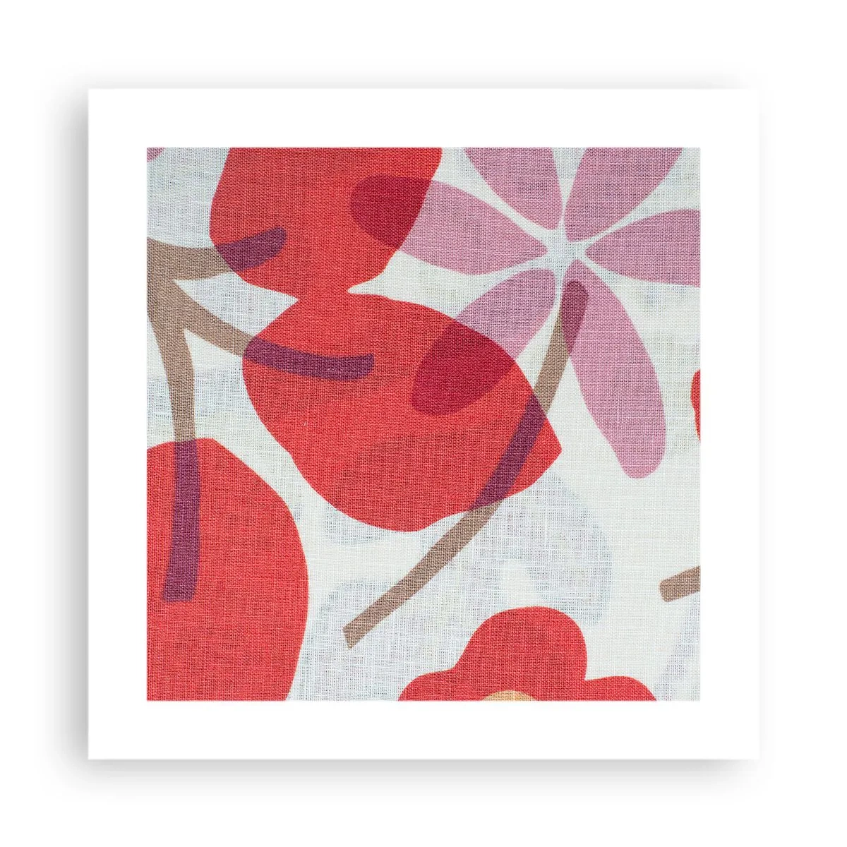 Poster - Bloemstuk in roze - 40x40 cm