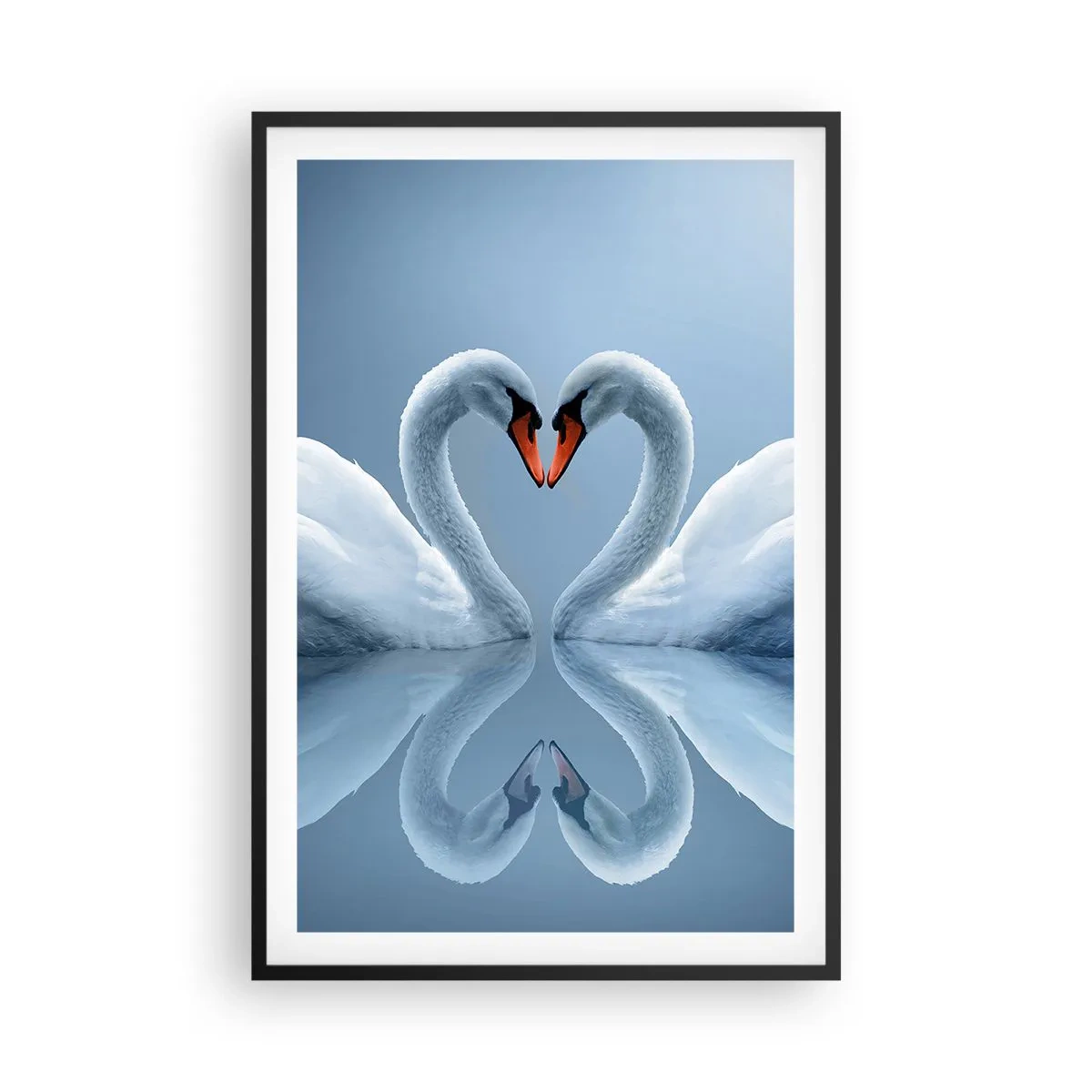 Poster in een zwarte lijst - Tijd voor liefde - 61x91 cm