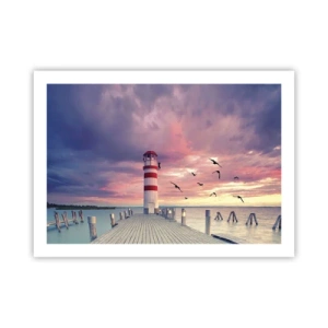Poster - Het is tijd naar de haven te gaan - 70x50 cm