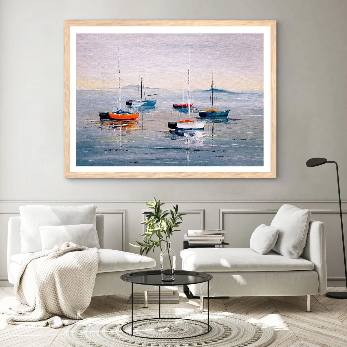 Een poster in een licht eiken lijst - Een welverdiende rust - 50x40 cm