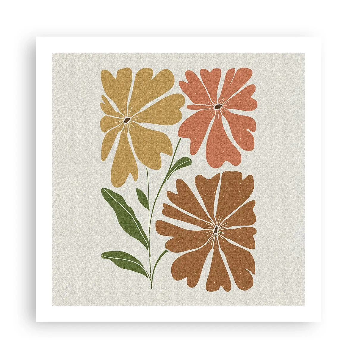 Poster - Natuur en geometrie - 60x60 cm