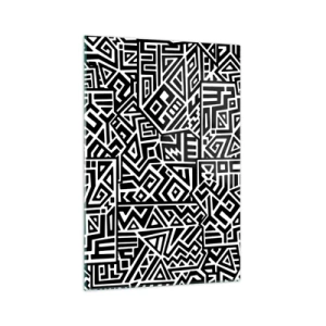 Schilderen op glas - Pre-Columbiaanse compositie - 70x100 cm