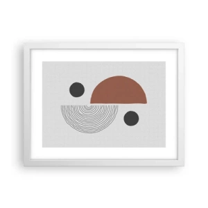 Poster in een witte lijst - Perfectie van het wiel - 40x30 cm