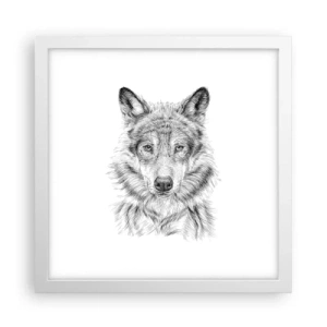 Poster in een witte lijst - Een geboren leider - 30x30 cm