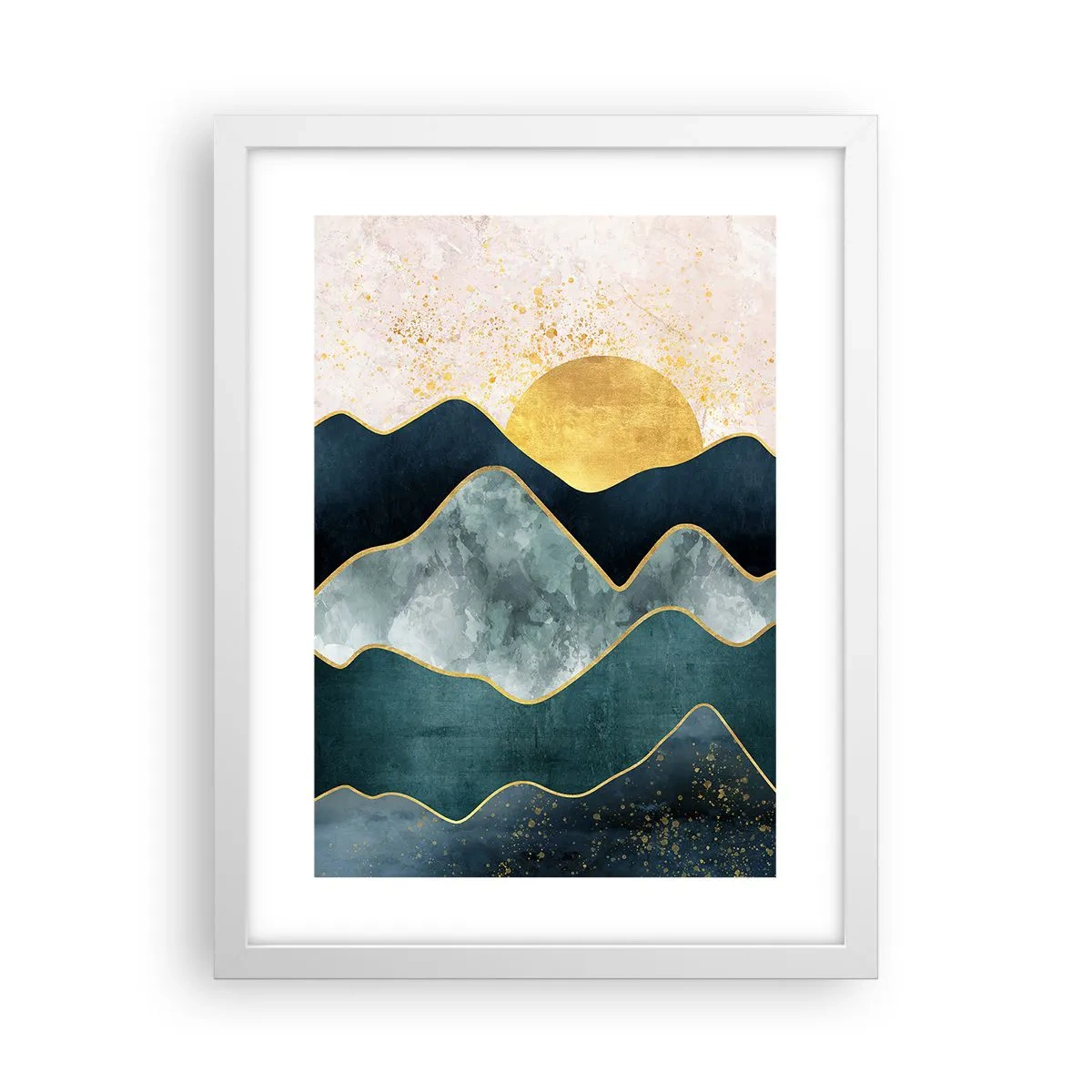 Poster in een witte lijst - Achter de zeven bergen - 30x40 cm