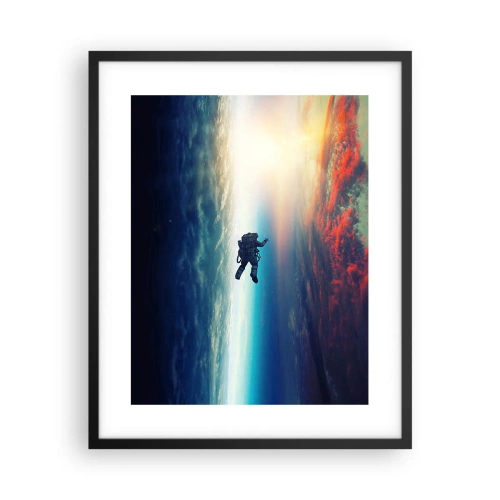 Poster in een zwarte lijst - Ga het universum tegemoet - 40x50 cm