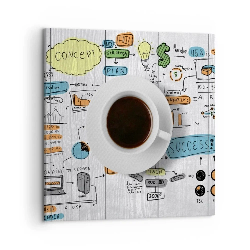 Schilderen op canvas - Tijd voor een pauze - 50x50 cm