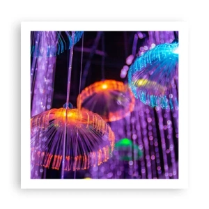 Poster - Lichte fontein - 60x60 cm