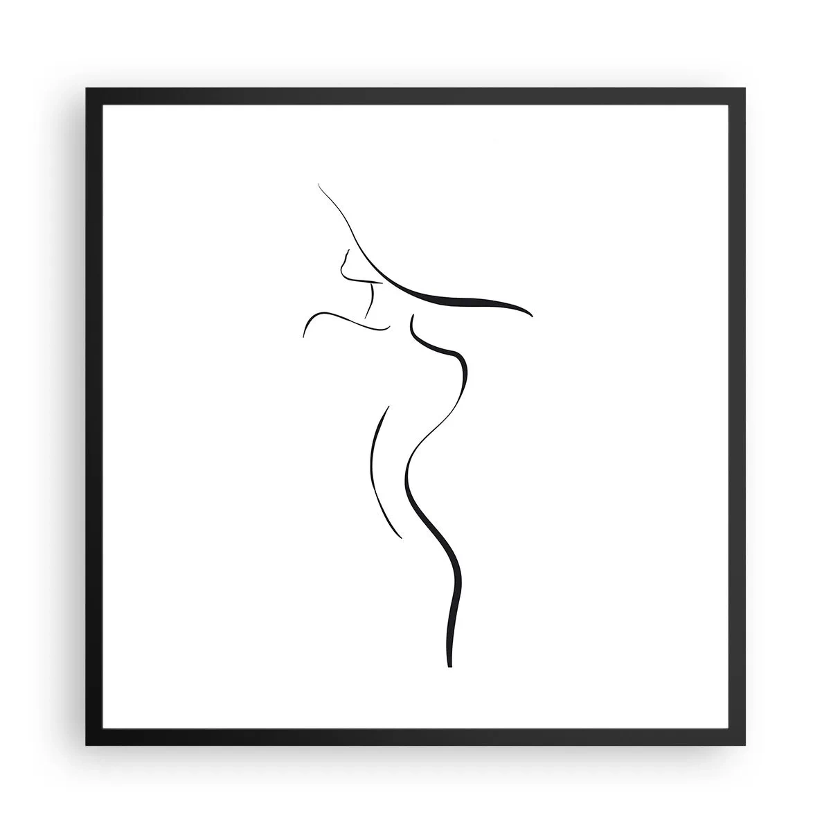 Poster in een zwarte lijst - Ongrijpbaar als een golf - 60x60 cm