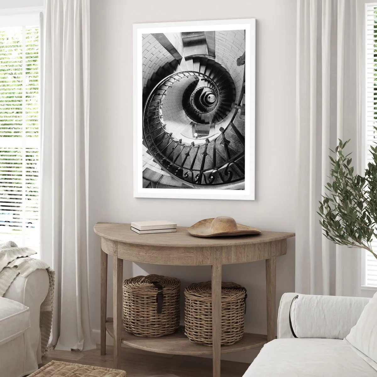 Poster in een witte lijst - Hoger en hoger - 50x70 cm