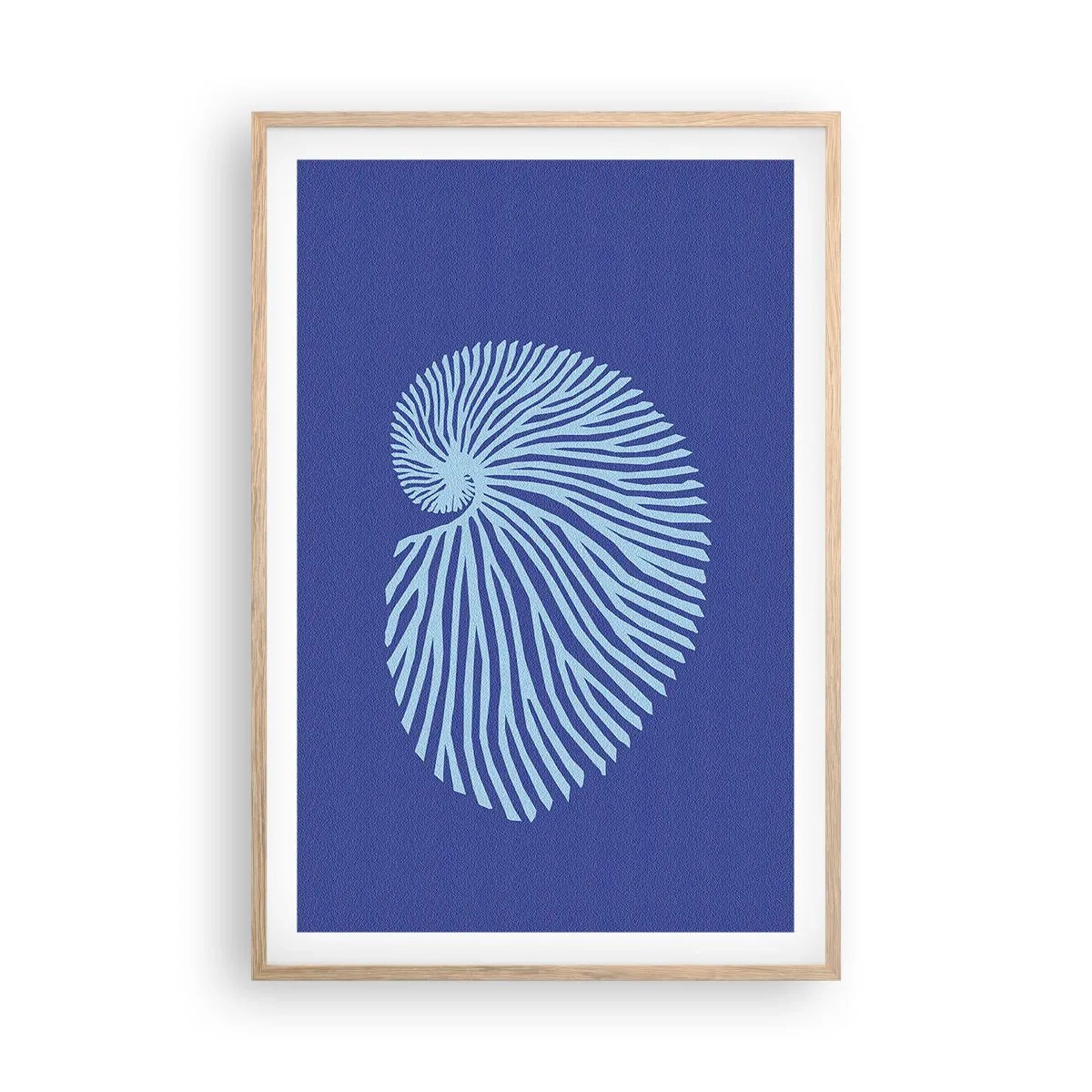 Een poster in een licht eiken lijst - De geboorte van de schelp - 61x91 cm