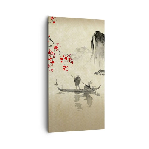 Schilderen op canvas - In het land van de bloeiende kersenbomen - 55x100 cm