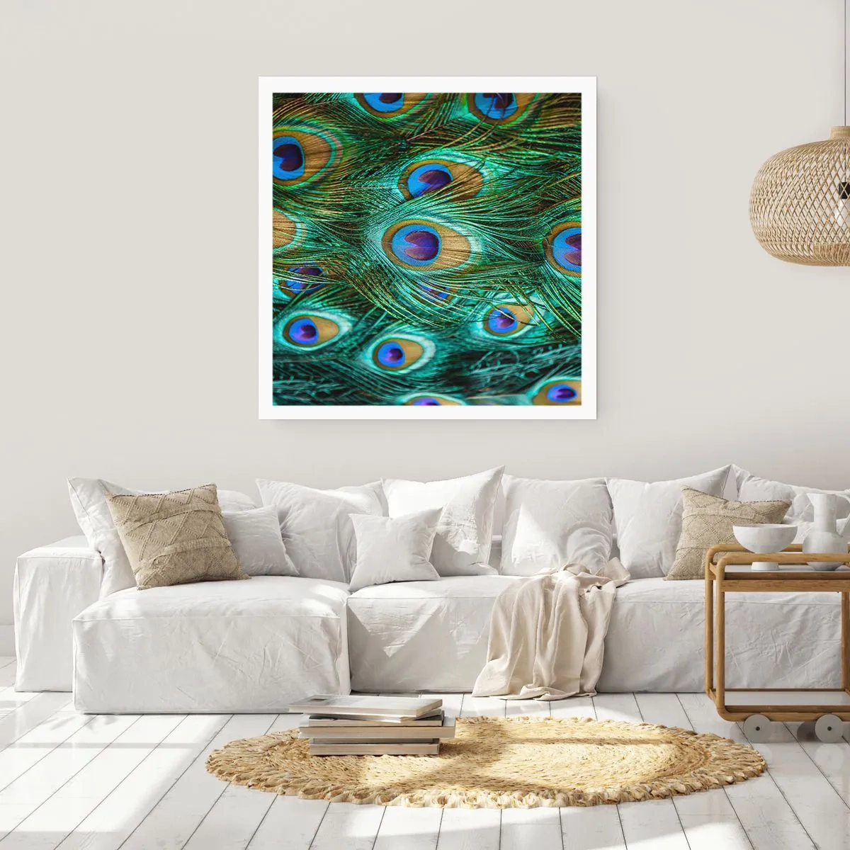 Poster - Een pauwenooglook - 30x30 cm