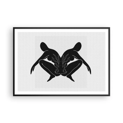Poster in een zwarte lijst - Een gemeenschappelijke ziel - 100x70 cm