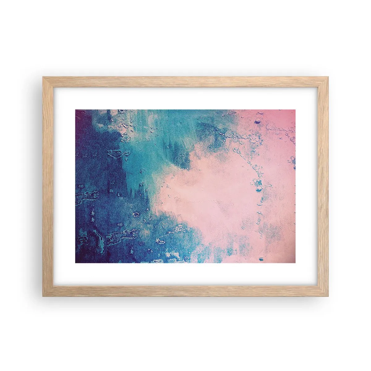 Een poster in een licht eiken lijst - Hemelse omhelzingen - 40x30 cm