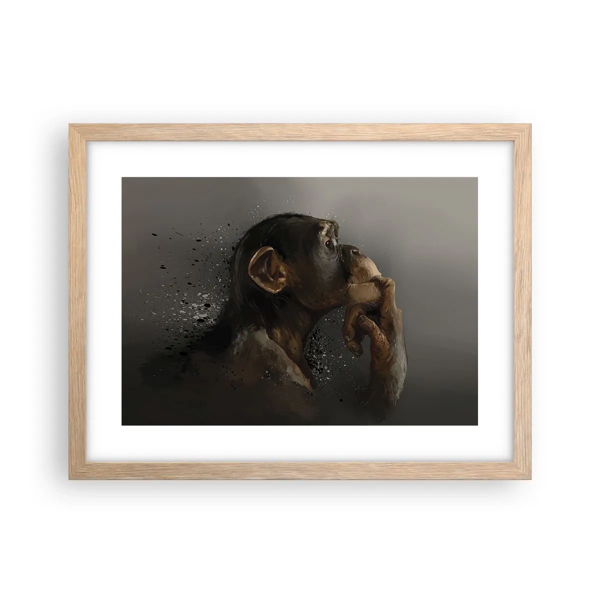 Een poster in een licht eiken lijst - Zeker een denker - 40x30 cm