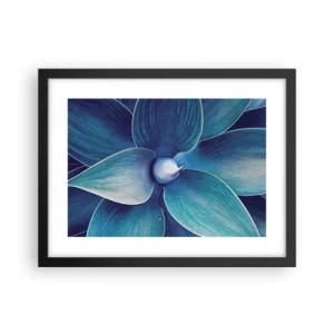 Poster in een zwarte lijst - Blauw uit de lucht - 40x30 cm