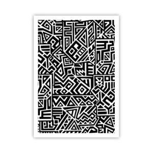 Poster - Pre-Columbiaanse compositie - 70x100 cm
