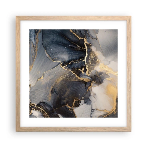 Een poster in een licht eiken lijst - Stenen leven - 40x40 cm