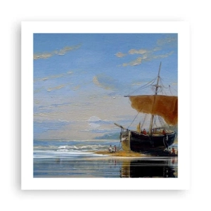 Poster - Water, bodem, lucht - 50x50 cm