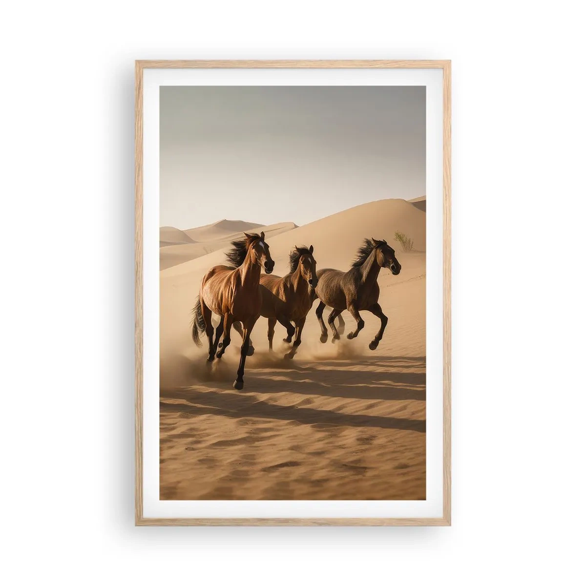 Een poster in een licht eiken lijst - Vrij als de wind - 61x91 cm