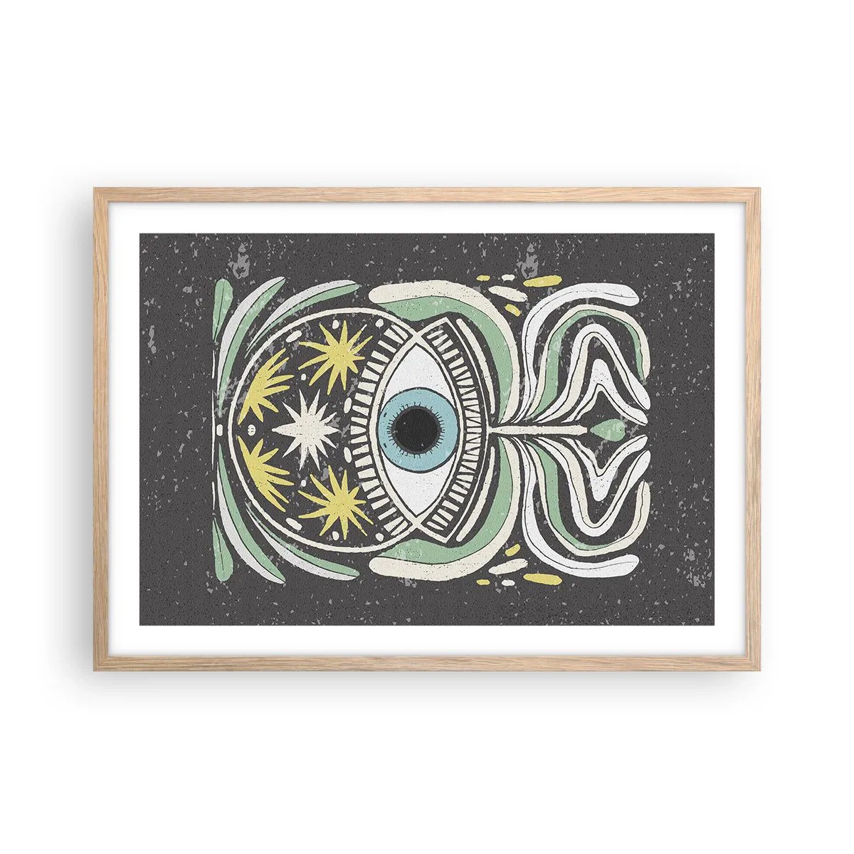 Een poster in een licht eiken lijst - Tribale rituelen - 70x50 cm