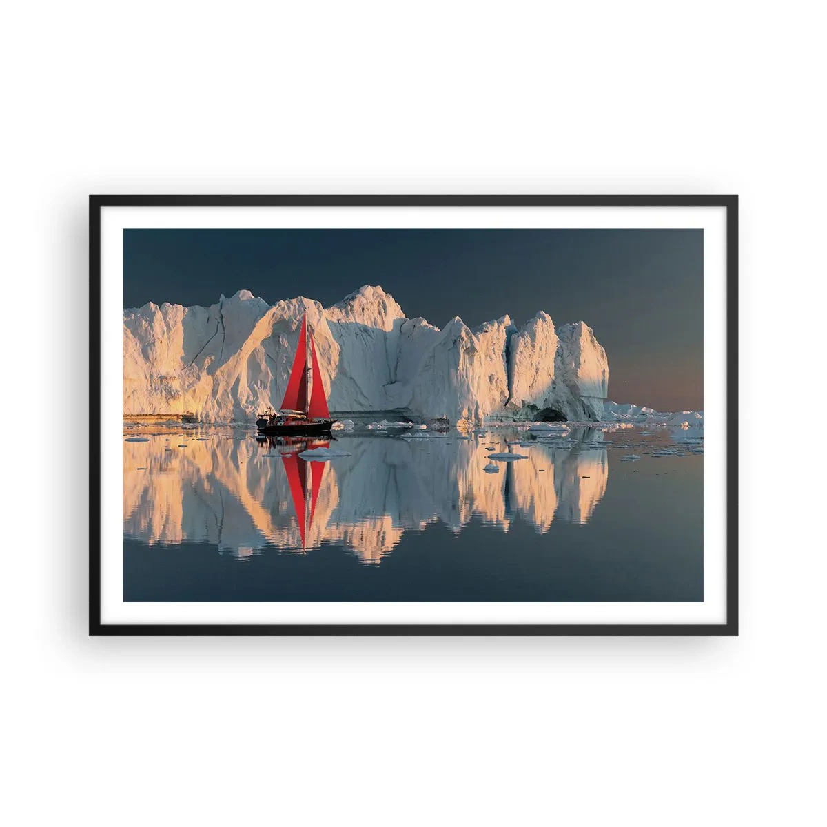 Poster in een zwarte lijst - Aan de rand van de wereld - 91x61 cm