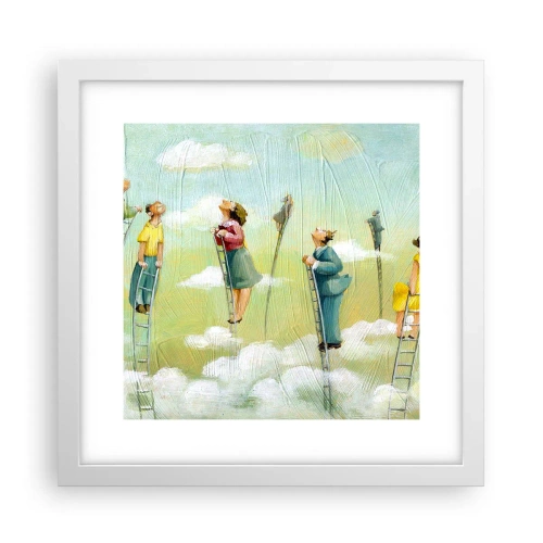 Poster in een witte lijst - Achter je droom - 30x30 cm