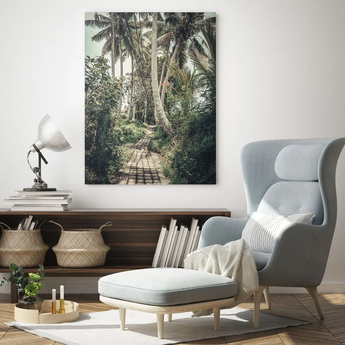Schilderen op glas - Palmsteeg - 50x70 cm
