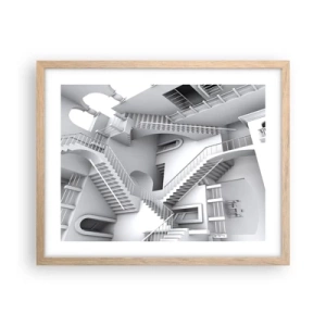 Een poster in een licht eiken lijst - De paradoxen van de ruimte - 50x40 cm